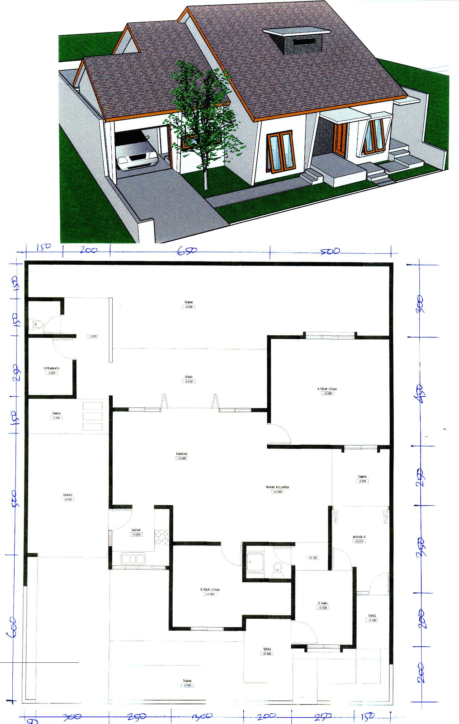 Desain Rumah Minimalis Ukuran 6 X 12